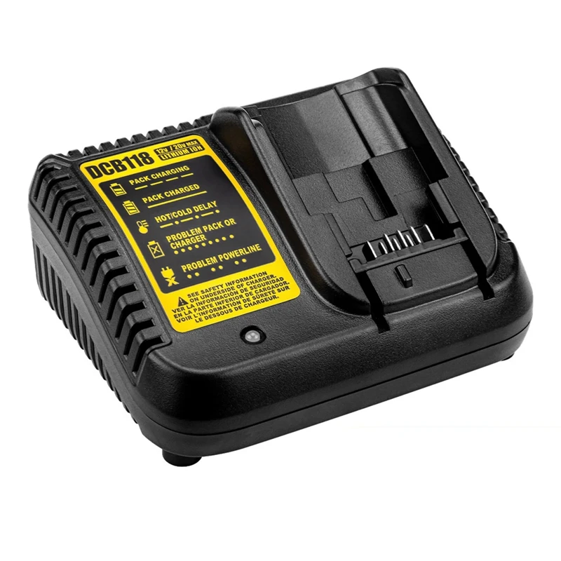 DCB118 Battery Charger For Dewalt Battery 12V 14.4V 18V 20V DCB200 DCB201 DCB203 DCB205 DCB140 EU Plug
DCB118 Battery Charger For Dewalt Battery 12V 14.4V 18V 20V DCB200 DCB201 DCB203 DCB205 DCB140 EU Plug