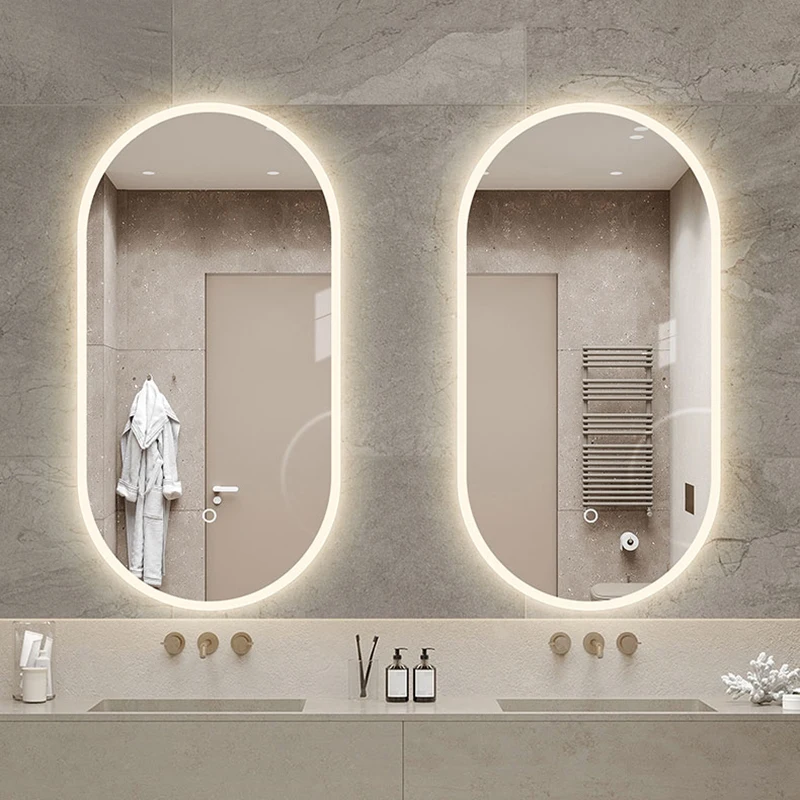 Electric Smart Bathroom Mirror Light Oval Clear Modern No Fog Bathroom Mirror Clock Custom Espelho Para Banheiro Indoor Supplies
Electric Smart Bathroom Mirror Light Oval Clear Modern No Fog Bathroom Mirror Clock Custom Espelho Para Banheiro Indoor Supplies