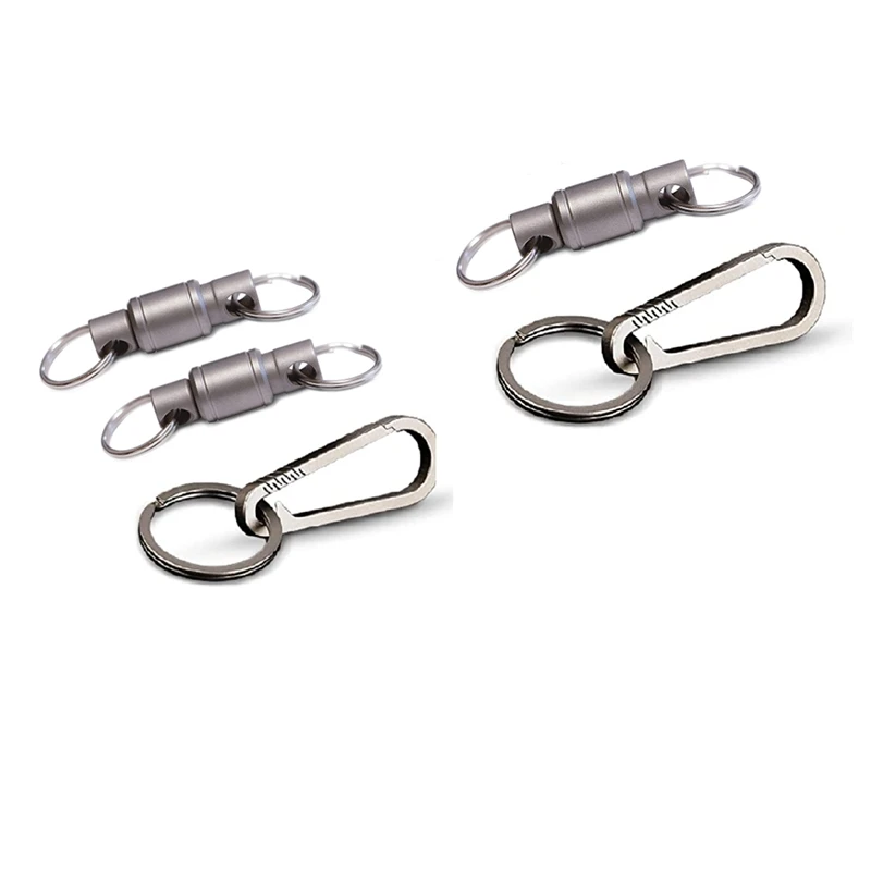 3Pcs Quick Release Keychain Titanium Swivel Clip Keychain With Titanium Carabiner And Keyrings
3Pcs Quick Release Keychain Titanium Swivel Clip Keychain With Titanium Carabiner And Keyrings
