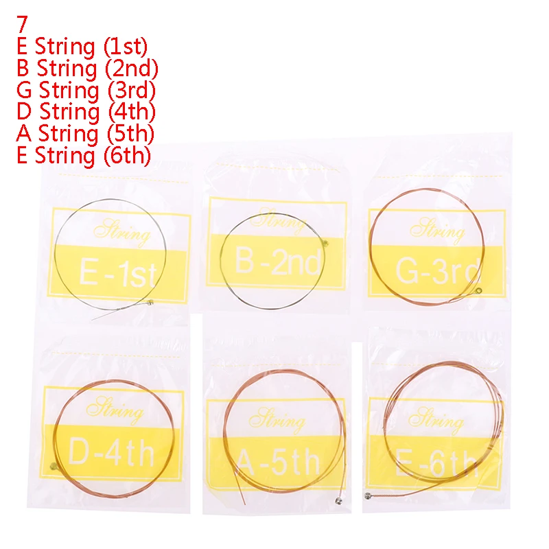 6pcs Folk Guitar String Replacement Parts Acoustic Guitar Copper Core Strings Kit Musical Instrument Accessories
6pcs Folk Guitar String Replacement Parts Acoustic Guitar Copper Core Strings Kit Musical Instrument Accessories