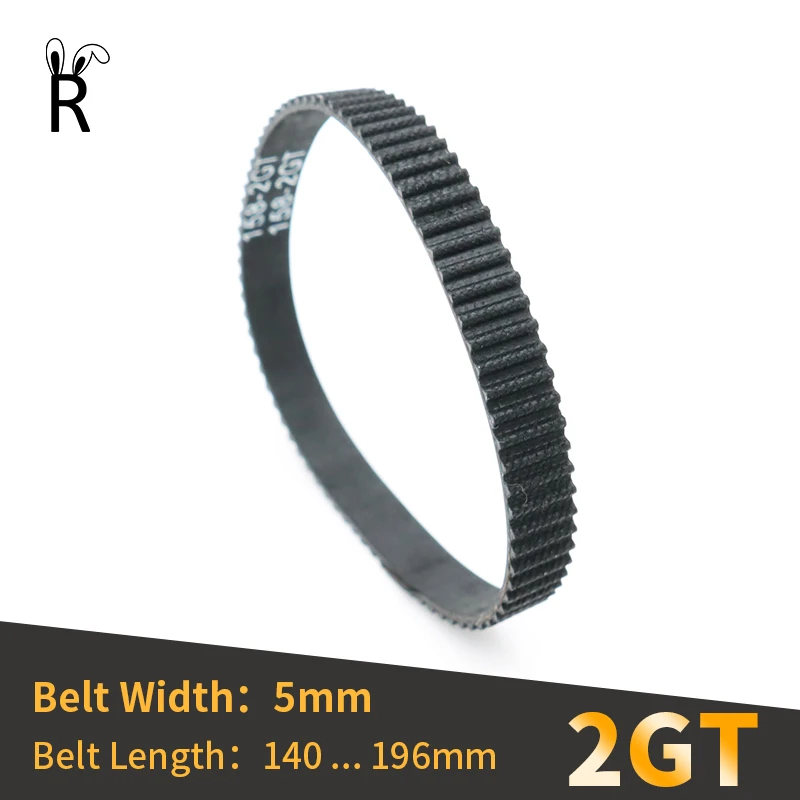 

2GT Rubber Closed Loop Timing Belt Width 5mm Length 140 150 152 156 158 160 162 196mm GT2 Drive Belt Conveyor Toothed Belt