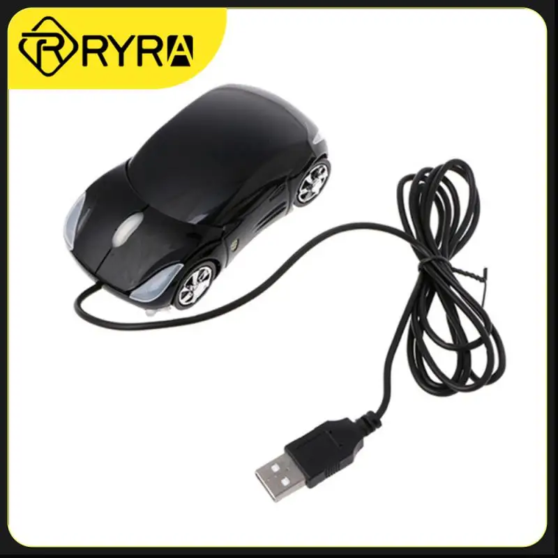 

RYRA 1000DPI Durable Wired Mouse Mini Car Shape USB 3D Optical Innovative 2 Headlights Gaming Mouse For PC Laptop Computer