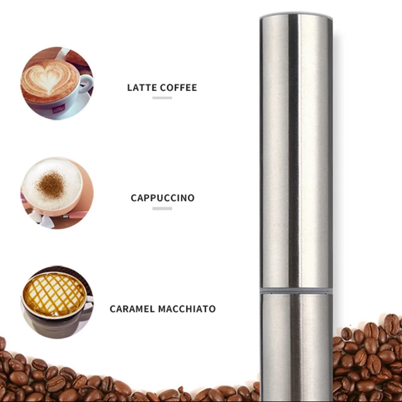 USB Rechargeable Stainless Steel Milk Frother Multi-Function Machine Electric Milk Frother
USB Rechargeable Stainless Steel Milk Frother Multi-Function Machine Electric Milk Frother