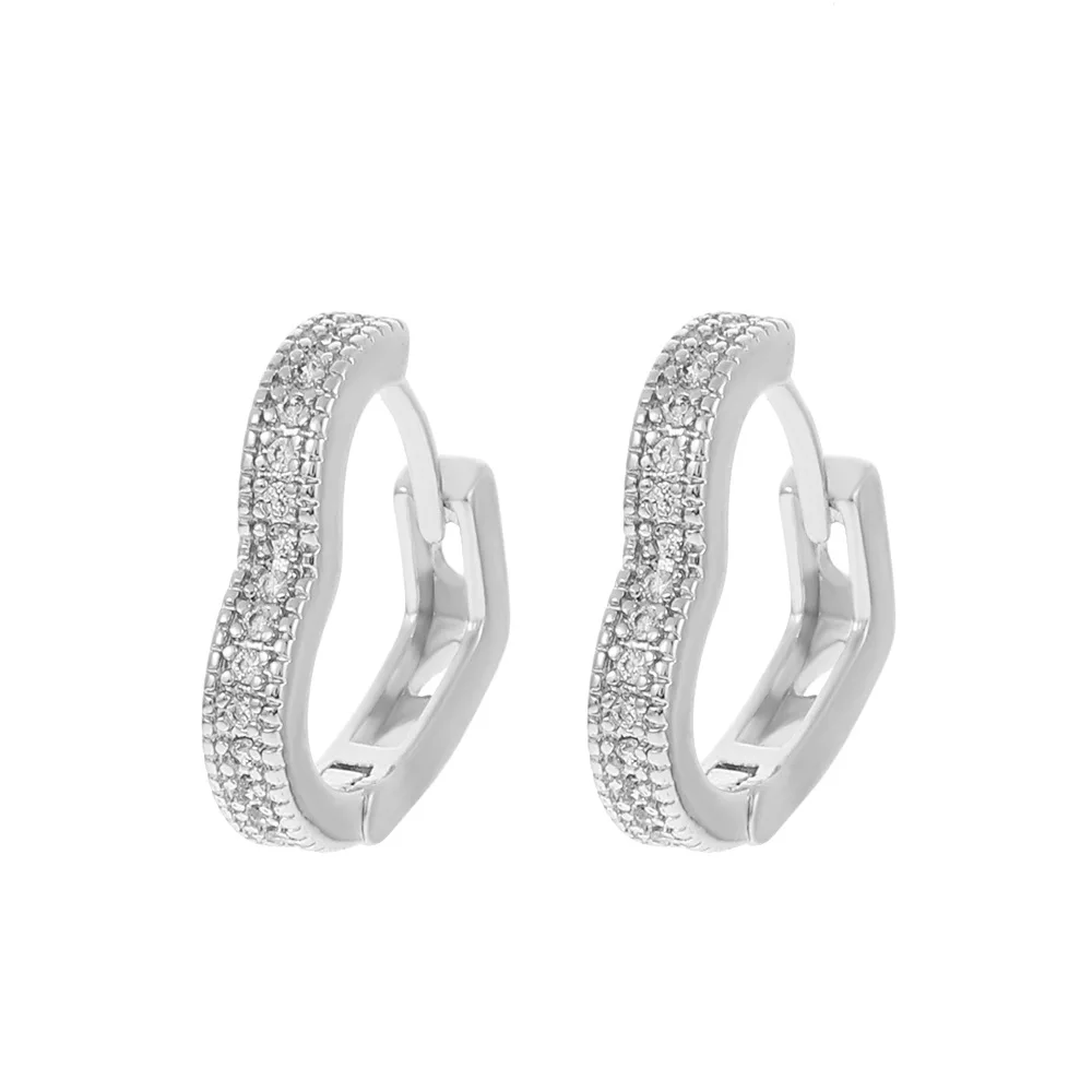 Fashion Crystal Heart Earrings Korean Silver Plated Zircon Stud Earrings For Women Earing Jewelry Earings Kolczyki 2Z40C1
Fashion Crystal Heart Earrings Korean Silver Plated Zircon Stud Earrings For Women Earing Jewelry Earings Kolczyki 2Z40C1