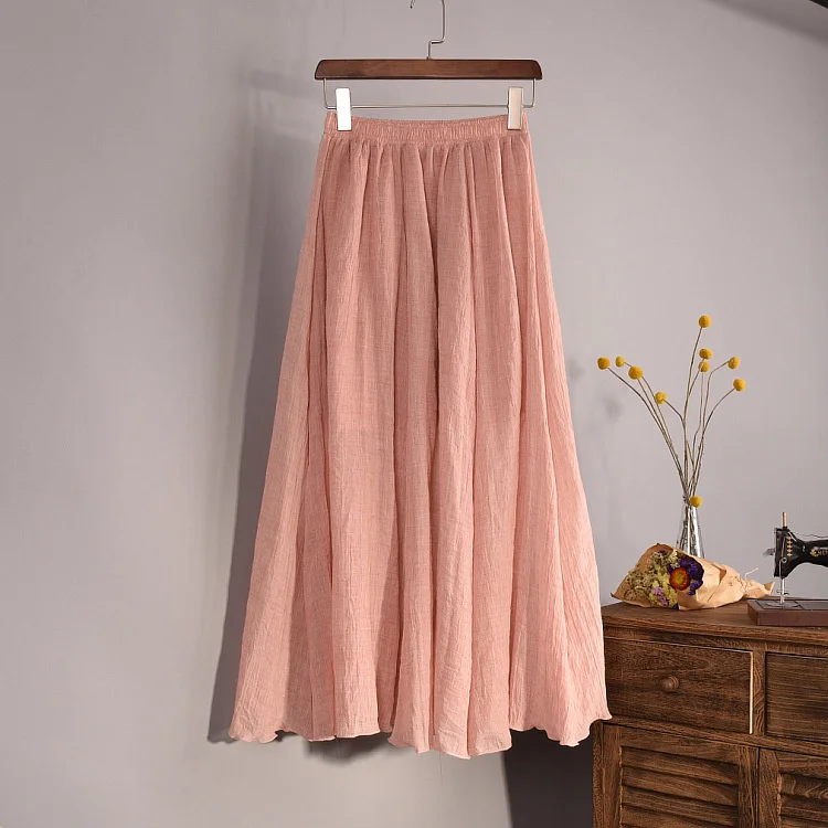 Women's skirts plied, elegant, 16-colour, high waist, elastic, linen, long skirt, fair, casual, new 2020, summer, sk05
Women's skirts plied, elegant, 16-colour, high waist, elastic, linen, long skirt, fair, casual, new 2020, summer, sk05