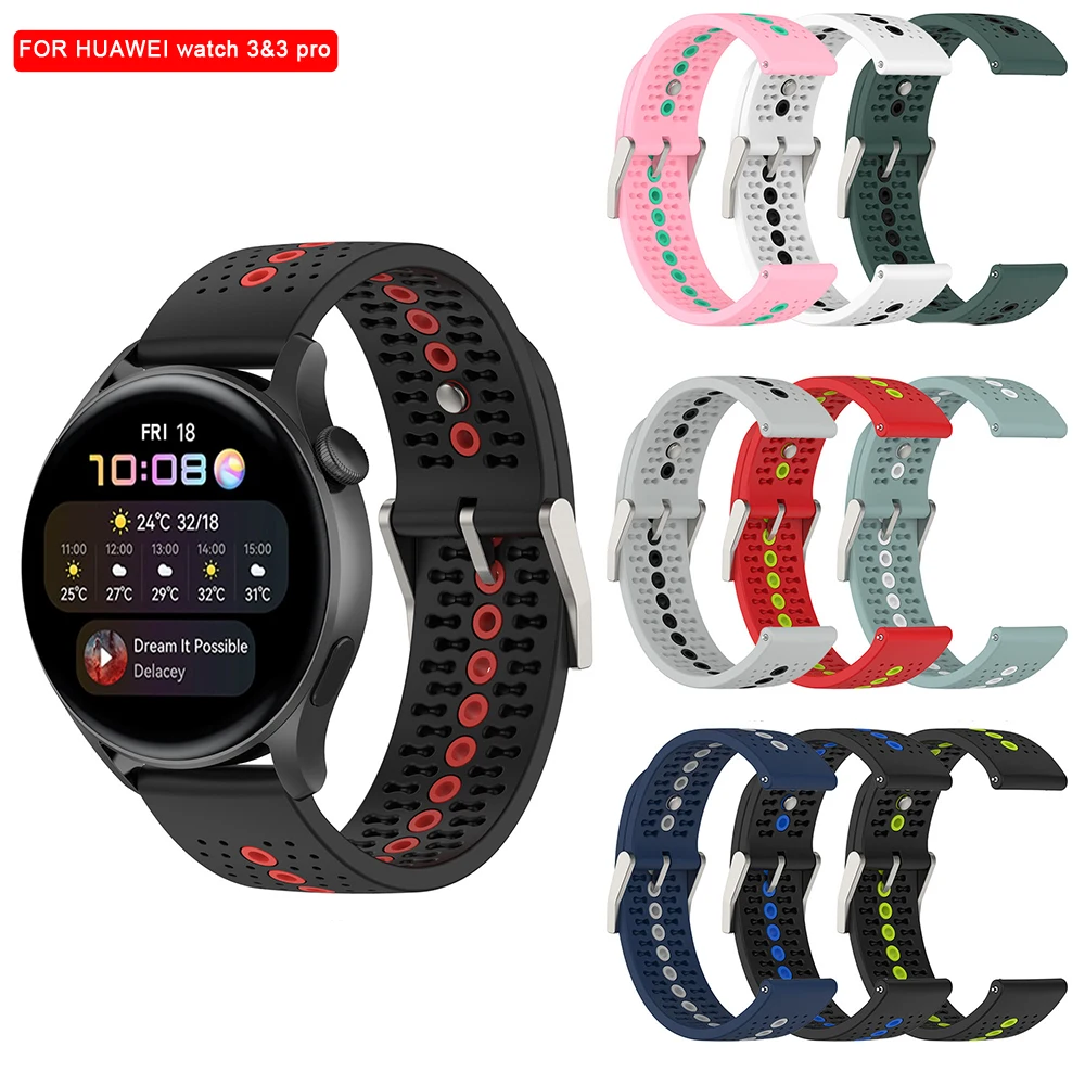 Оригинальный силиконовый ремешок для Huawei Watch 3 Pro 48 мм, Huawei Watch 3 46 мм, универсальный силиконовый сменный ремешок с отверстием для цвета, Ширина... 
Оригинальный силиконовый ремешок для Huawei Watch 3 Pro 48 мм, Huawei Watch 3 46 мм, универсальный силиконовый сменный ремешок с отверстием для цвета, Ширина...