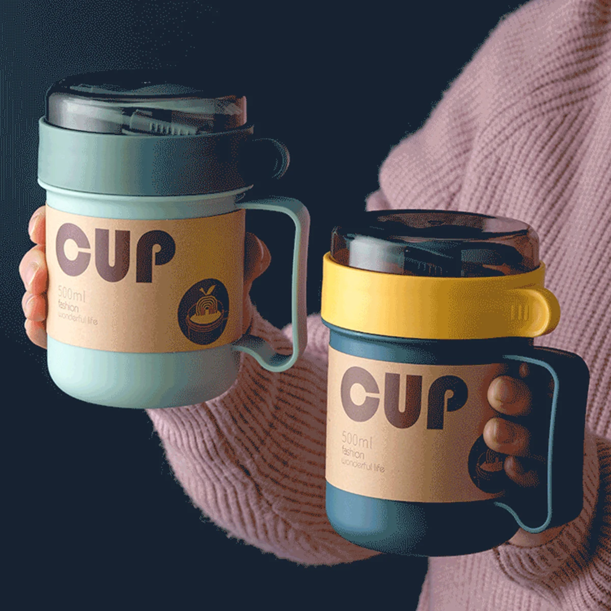 Portable Breakfast Cup with Lid Oatmeal Spoon Cup Airtight Oatmeal Cup Multifunction Leak-Proof Cereal Nut Yogurt Cup with
Portable Breakfast Cup with Lid Oatmeal Spoon Cup Airtight Oatmeal Cup Multifunction Leak-Proof Cereal Nut Yogurt Cup with