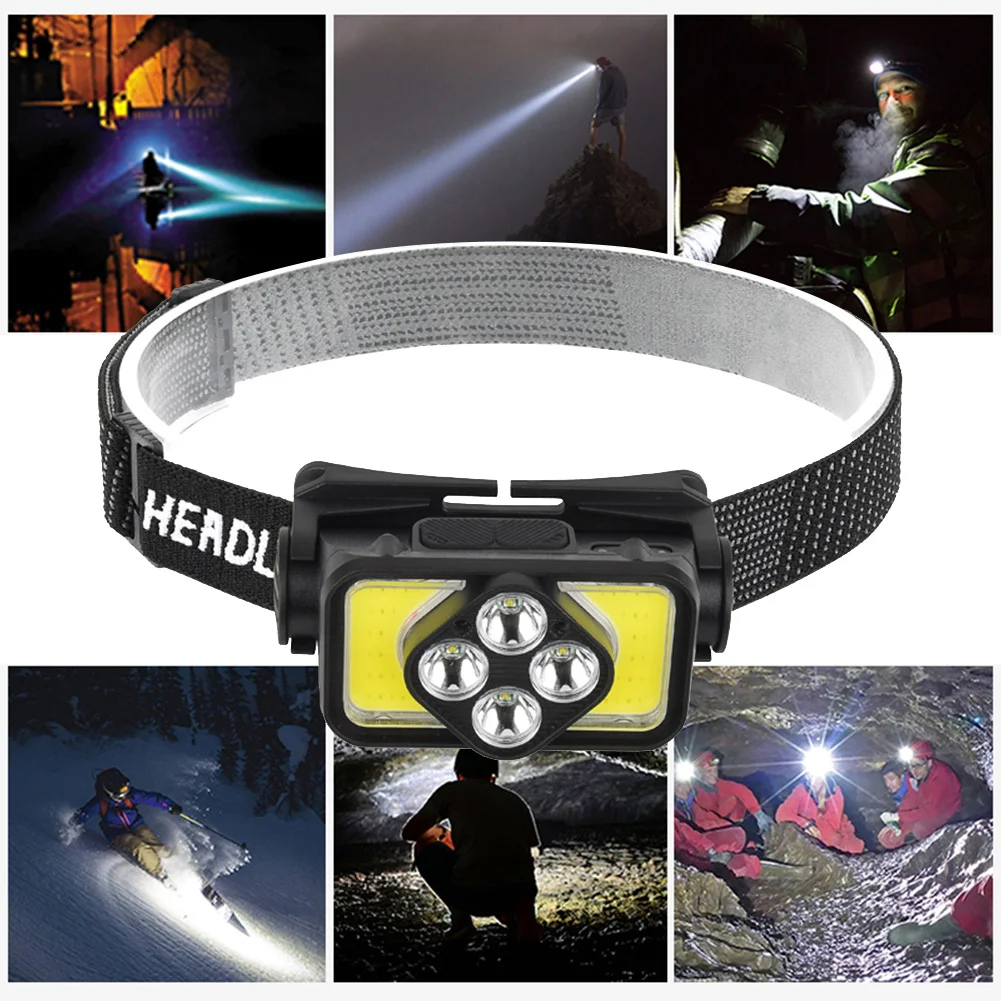 LED Powerful Headlamp Waterpoof Inductive Head-Mounted Flashlight Type-C Charging Portable 6 Lighting Made for Hiking Fishing
LED Powerful Headlamp Waterpoof Inductive Head-Mounted Flashlight Type-C Charging Portable 6 Lighting Made for Hiking Fishing