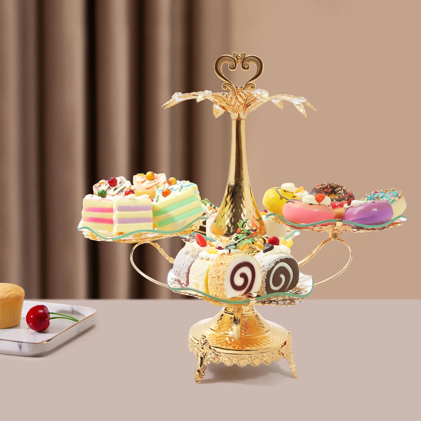 Cupcake Stand Home Buffet Dessert Tower Round Wave Glass Serving Tray Reusable Treat Stacked Pastry Serving Platter
Cupcake Stand Home Buffet Dessert Tower Round Wave Glass Serving Tray Reusable Treat Stacked Pastry Serving Platter
