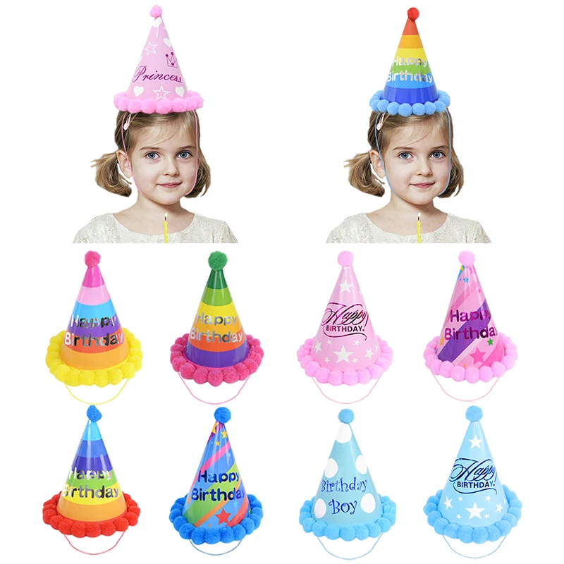 3/5pcs Paper Cone Birthday Hats Dress Up Girls Boys First Birthday Party Colorful Striped Hat with Plush Balls Party Decorations
3/5pcs Paper Cone Birthday Hats Dress Up Girls Boys First Birthday Party Colorful Striped Hat with Plush Balls Party Decorations