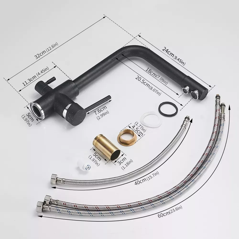 Filter Kitchen Faucets Deck Mounted Mixer Tap 360 Rotation with Water Purification Features Mixer Tap Crane For Kitchen WF-0175
Filter Kitchen Faucets Deck Mounted Mixer Tap 360 Rotation with Water Purification Features Mixer Tap Crane For Kitchen WF-0175