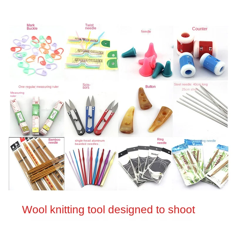 Crochet Hooks Needles Knitting Needles Kit DIY Arts Craft Scissors Stitch Markers Sewing Tools
Crochet Hooks Needles Knitting Needles Kit DIY Arts Craft Scissors Stitch Markers Sewing Tools