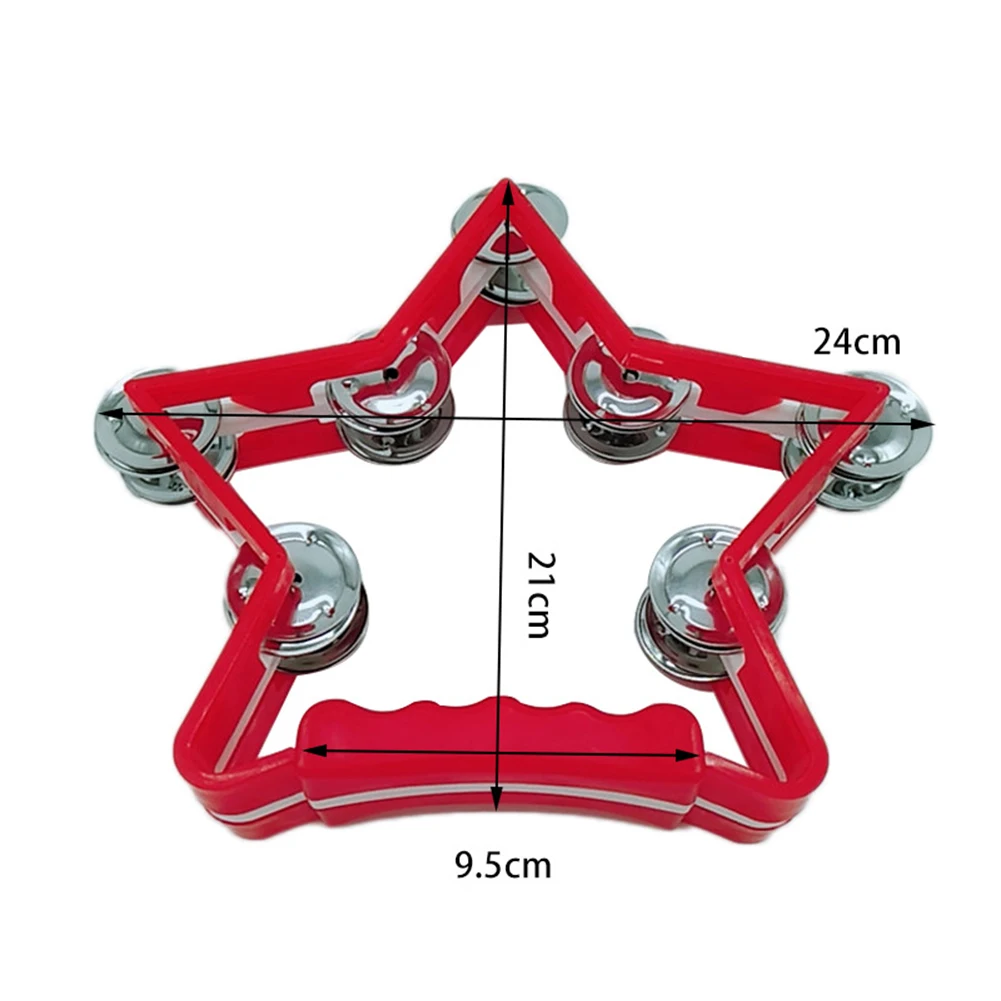 Hand Bells Pentagram Tambourine Percussion Instrument Percussion Star Shape 24x21cm For KTV Party Metal Bell Jingles
Hand Bells Pentagram Tambourine Percussion Instrument Percussion Star Shape 24x21cm For KTV Party Metal Bell Jingles