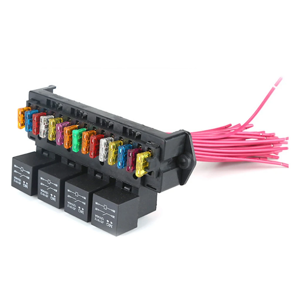 1pcs Car Boat Fuse Box Holder With 15 Ways Multi-Circuit Blade Fuse Holder Box 72V Power Distribution Wiring Harness Assembly
1pcs Car Boat Fuse Box Holder With 15 Ways Multi-Circuit Blade Fuse Holder Box 72V Power Distribution Wiring Harness Assembly