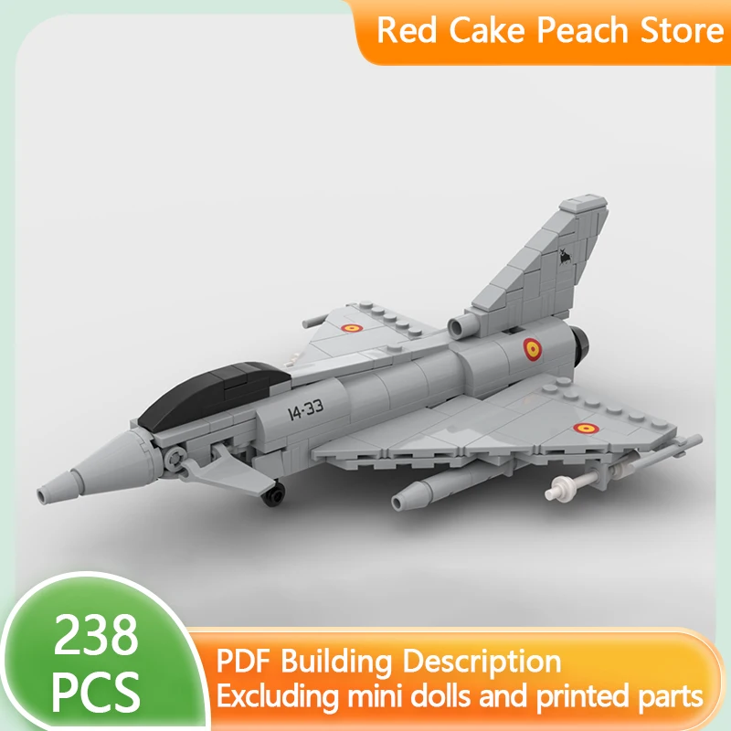 Модель военного самолета MOC строительные кирпичи Eurofighter Typhoon модульная