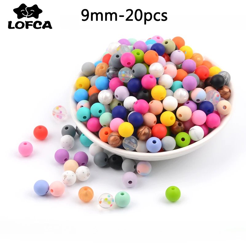 LOFCA 20pcs 9mm Silicone Round Beads Pack Mix Baby Teething Chewable Beads DIY Baby Rodent Pacifier Chain Toys Accessories
LOFCA 20pcs 9mm Silicone Round Beads Pack Mix Baby Teething Chewable Beads DIY Baby Rodent Pacifier Chain Toys Accessories