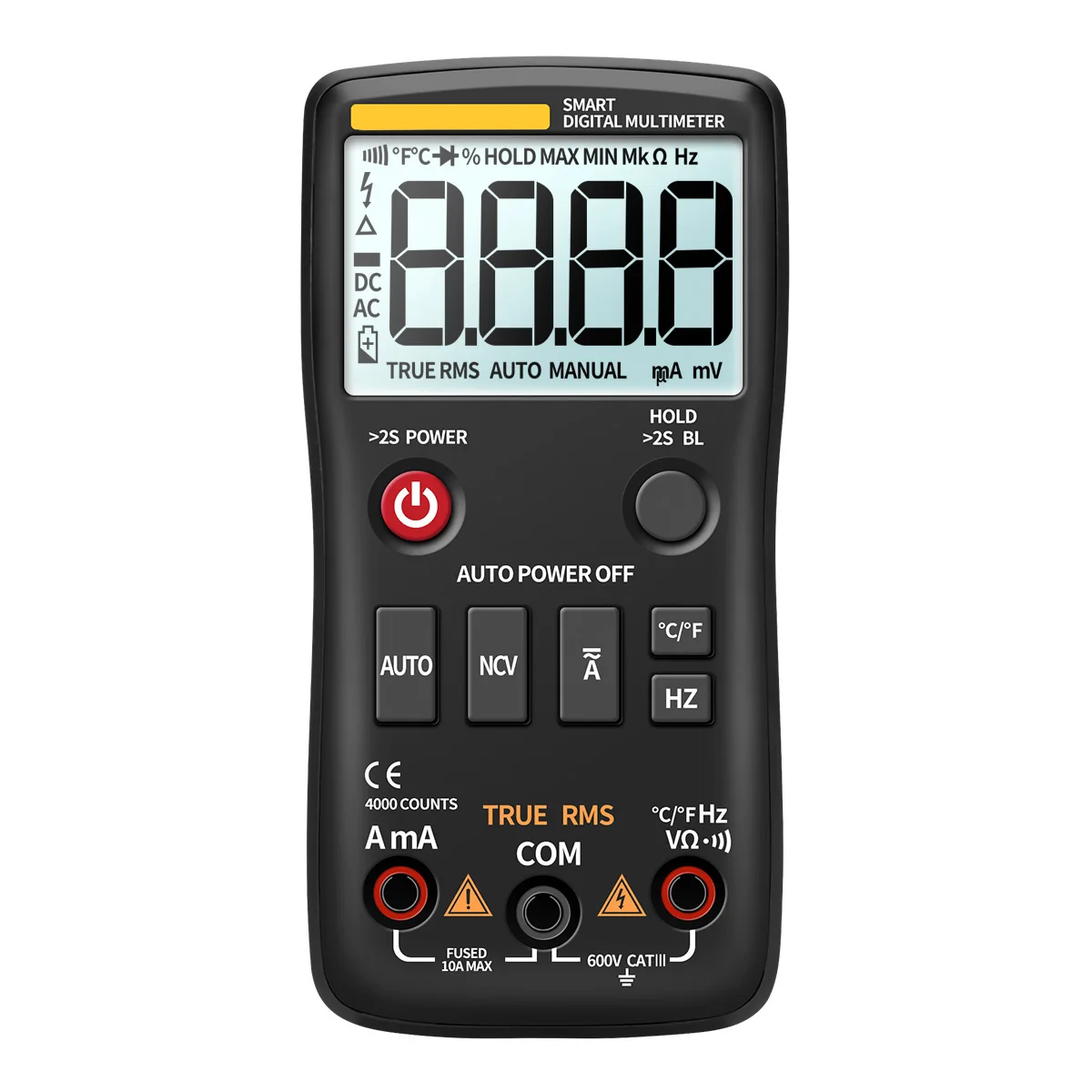 Digital Multimeter with Temperature Tester 4000 Counts Electrical Transistor Tester Auto Ranging AC/DC Voltage Meter Digital
Digital Multimeter with Temperature Tester 4000 Counts Electrical Transistor Tester Auto Ranging AC/DC Voltage Meter Digital