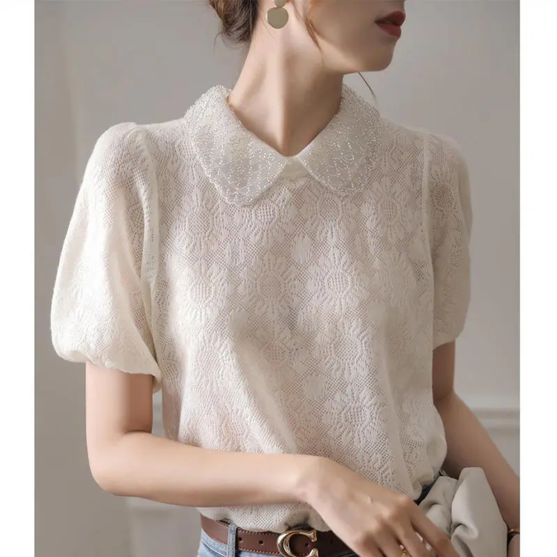 Korean Style Spring Summer 2022 Sweet Bubble Short Sleeve Shirt Fashion Women Tops Female Clothing Blusas
Korean Style Spring Summer 2022 Sweet Bubble Short Sleeve Shirt Fashion Women Tops Female Clothing Blusas