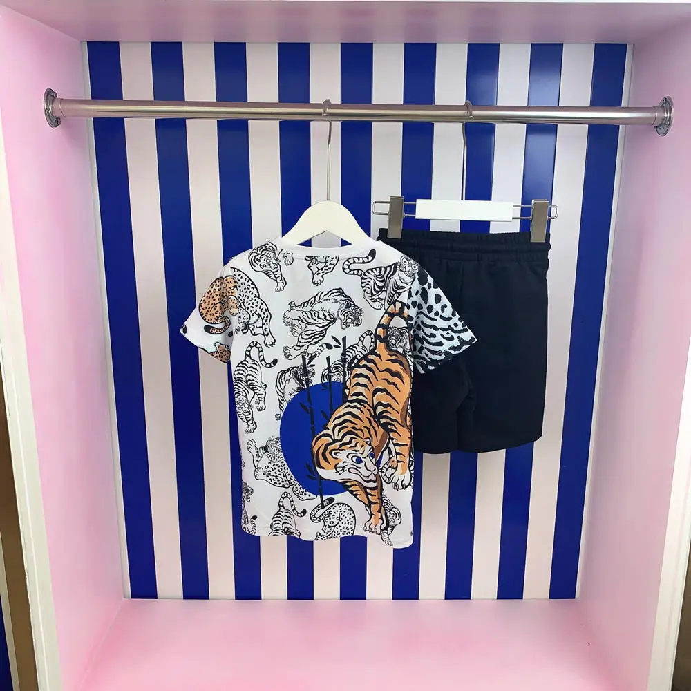 Children Boutique Clothing 2022 Baby Boys Summer Clothes Short Sleeve Suit Tiger T-shirt Shorts Sets Boys Designer Kids Clothes
Children Boutique Clothing 2022 Baby Boys Summer Clothes Short Sleeve Suit Tiger T-shirt Shorts Sets Boys Designer Kids Clothes