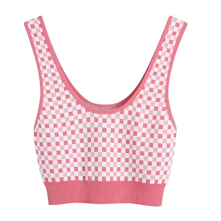 Maxdutti 2022 England Style vintage High Waist Camisole Tshirt Women Ins Blogger High Street Pink Plaid Knitted Tank Tops Women
Maxdutti 2022 England Style vintage High Waist Camisole Tshirt Women Ins Blogger High Street Pink Plaid Knitted Tank Tops Women