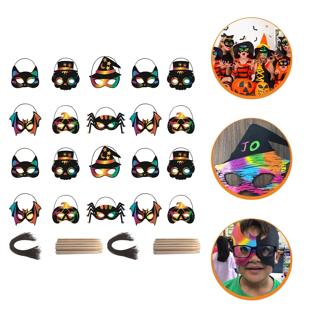 28 Pcs Anti-scratch Painting Toys Child Kidcraft Playset Halloween Classroom Crafts Paper Rainbow Mask
28 Pcs Anti-scratch Painting Toys Child Kidcraft Playset Halloween Classroom Crafts Paper Rainbow Mask
