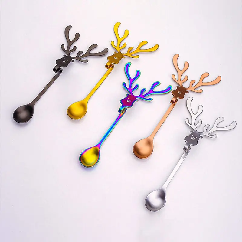 1pcs Stainless Steel Spoon Cartoon Christmas elk Spoon Coffee Spoon Cream Dessert Teaspoon Stirring Spoon Kitchen Accessories 
1pcs Stainless Steel Spoon Cartoon Christmas elk Spoon Coffee Spoon Cream Dessert Teaspoon Stirring Spoon Kitchen Accessories