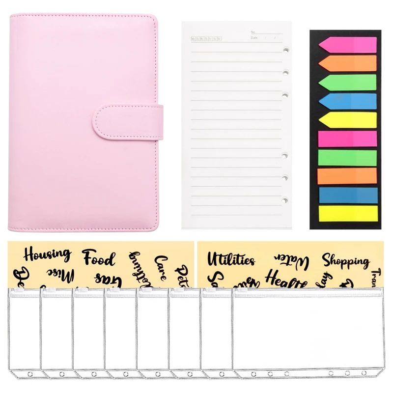 A6 PU Notebook Binder Budget Planning Notepad 6-Ring Binder Cover, Loose-Leaf Paper And Neon Page Maker Saving
A6 PU Notebook Binder Budget Planning Notepad 6-Ring Binder Cover, Loose-Leaf Paper And Neon Page Maker Saving