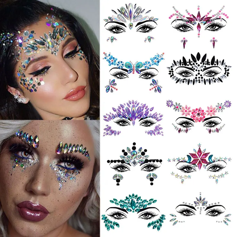 3D Sexy Face Temporary Tattoo Stickers Face Jewelry Glitter Fake Tattoo Rhinestone Ladies Music Festival Party Face Decoration
3D Sexy Face Temporary Tattoo Stickers Face Jewelry Glitter Fake Tattoo Rhinestone Ladies Music Festival Party Face Decoration