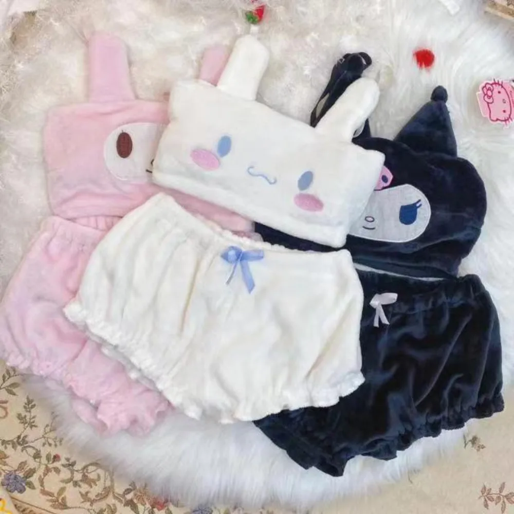 Sanrio Kuromi японские кавайные пижамы для девочек Женская пижама кролик сексуальная