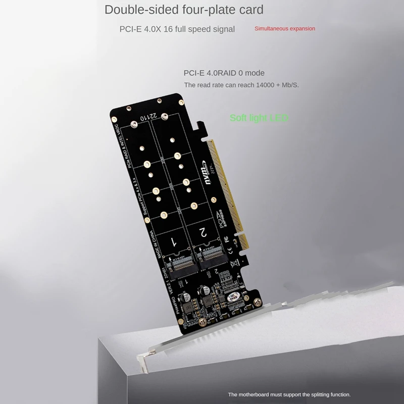 

4-Disk NVME RAID Card NVME PCI-E X16 Expansion Card +M.2 NGFF PCIE B-Key Sata To SATA 3.0 5 Port Expansion Card