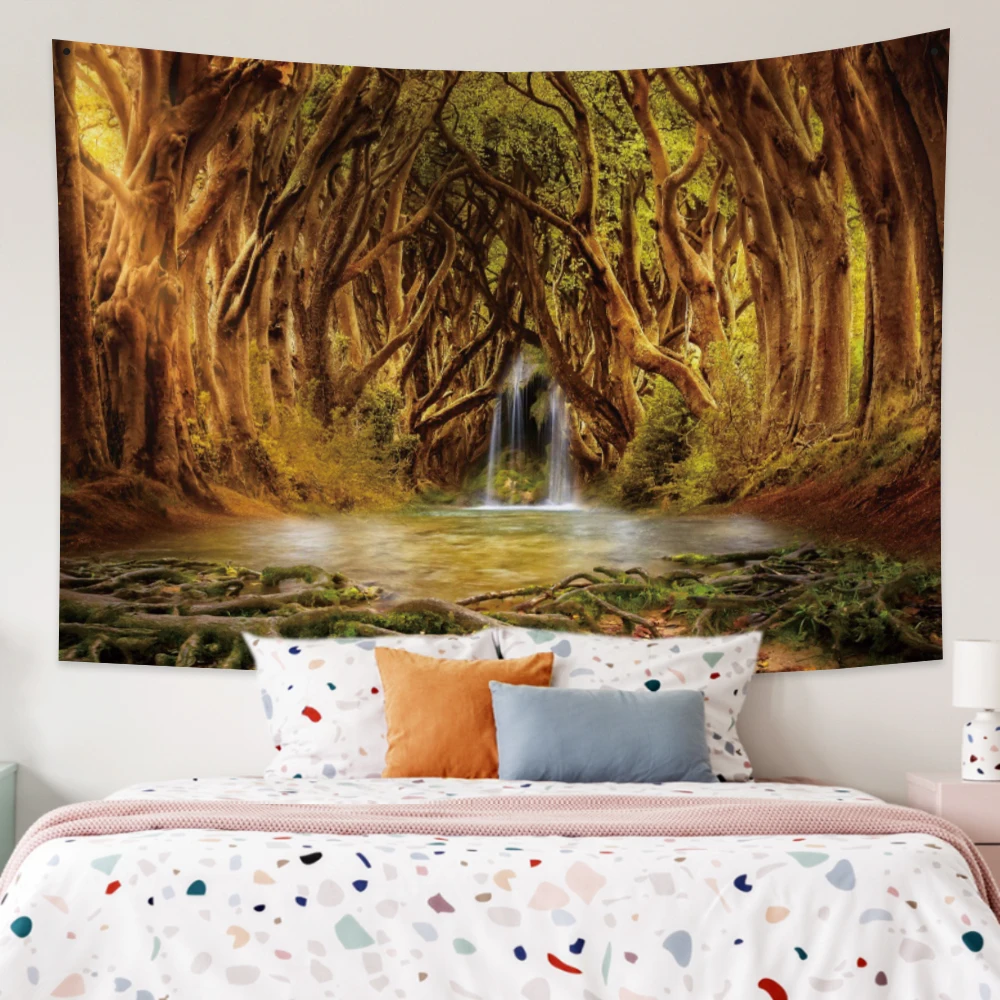 Magical Forest Waterfall Tapestry Wall Hanging Picnic Rug Camping Tent Sleeping Pad Home Living Room Decoration Bedspread Sheet
Magical Forest Waterfall Tapestry Wall Hanging Picnic Rug Camping Tent Sleeping Pad Home Living Room Decoration Bedspread Sheet