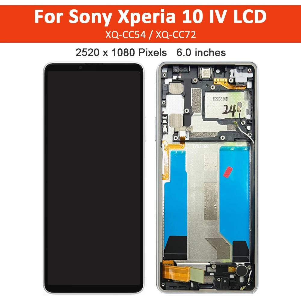 6,0 "оригинальный AMOLED для Sony Xperia 10 IV, ЖК-дисплей, сенсорный экран, панель, рамка, дигитайзер в сборе, X10 IV, запасная деталь
6,0 "оригинальный AMOLED для Sony Xperia 10 IV, ЖК-дисплей, сенсорный экран, панель, рамка, дигитайзер в сборе, X10 IV, запасная деталь