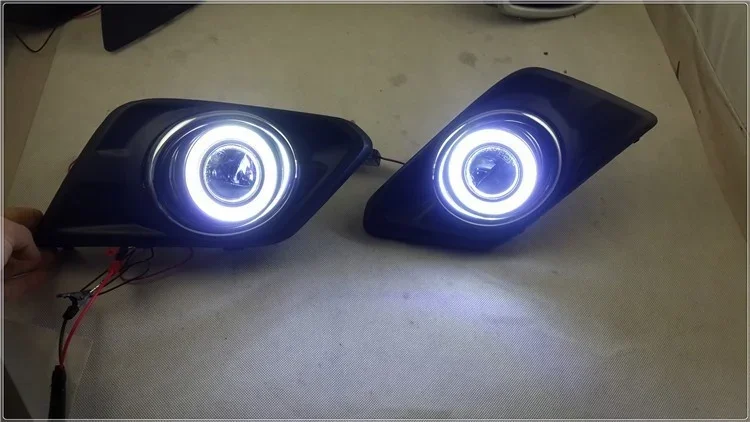 Высококачественная противотуманная фара с линзой проектора COB Angel Eye E13 5 цветов