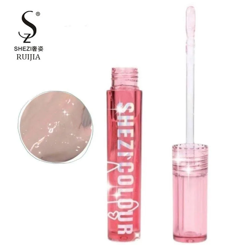

Shezi Ruijia Liquid Lip Gloss Crystal Transparent Diamond Lasting Moisturizing Hydrating Nourishing Glass Lips Shiny Lip Gloss