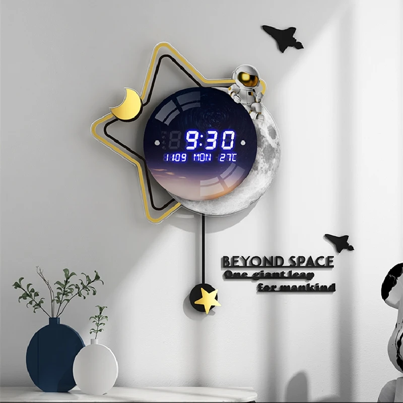 new electronic clock wall hanging light luxury wall clock living room home fashion net red creative modern minimalist clock
new electronic clock wall hanging light luxury wall clock living room home fashion net red creative modern minimalist clock