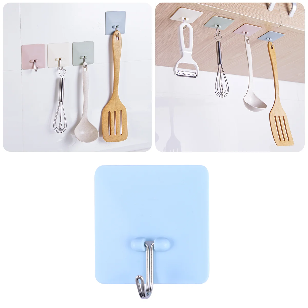 Hooks Bathroom Bedroom Kitchen Wall Adhesive Hanger Hooks for Hanging Coats Towels Hats (Blue)
Hooks Bathroom Bedroom Kitchen Wall Adhesive Hanger Hooks for Hanging Coats Towels Hats (Blue)