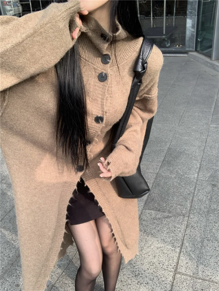 Korobov Turtleneck Long Cardigan Y2k Winter Clothes Women Lazy Harajuku Style Loose Casual Knitwears Vintage Korean Fashion
Korobov Turtleneck Long Cardigan Y2k Winter Clothes Women Lazy Harajuku Style Loose Casual Knitwears Vintage Korean Fashion