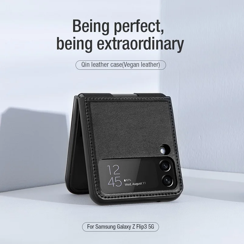 For Samsung Galaxy Z Flip 3 5G Case NILLKIN Qin Leather PC Back Cover For Samsung Galaxy Z Flip 3 Case With Phone Holder Stand
For Samsung Galaxy Z Flip 3 5G Case NILLKIN Qin Leather PC Back Cover For Samsung Galaxy Z Flip 3 Case With Phone Holder Stand