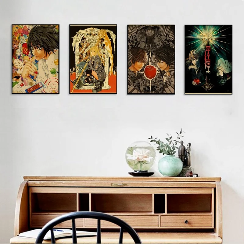 Classic Anime Death Note Kraft Paper Art Wall Painting Another Note Misa Retro Vintage Room Home Bar Cafe Decor Aesthetic
Classic Anime Death Note Kraft Paper Art Wall Painting Another Note Misa Retro Vintage Room Home Bar Cafe Decor Aesthetic