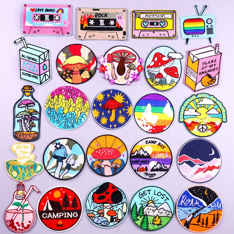 Mushroom Patch Iron On Patches On Clothes Cartoon Embroidered Patches For Clothing Thermoadhesive Patches Flower Stickers Badge
Mushroom Patch Iron On Patches On Clothes Cartoon Embroidered Patches For Clothing Thermoadhesive Patches Flower Stickers Badge