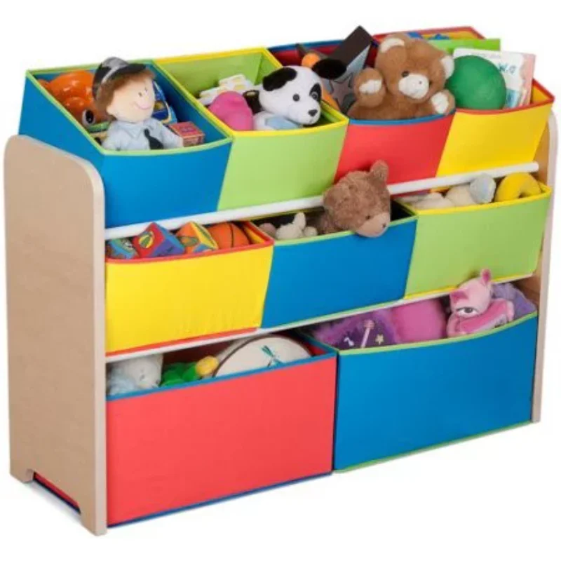 

Delta Children Deluxe Multi-Bin Toy Organizer with Storage Bins, Greenguard Gold Certified, Grey