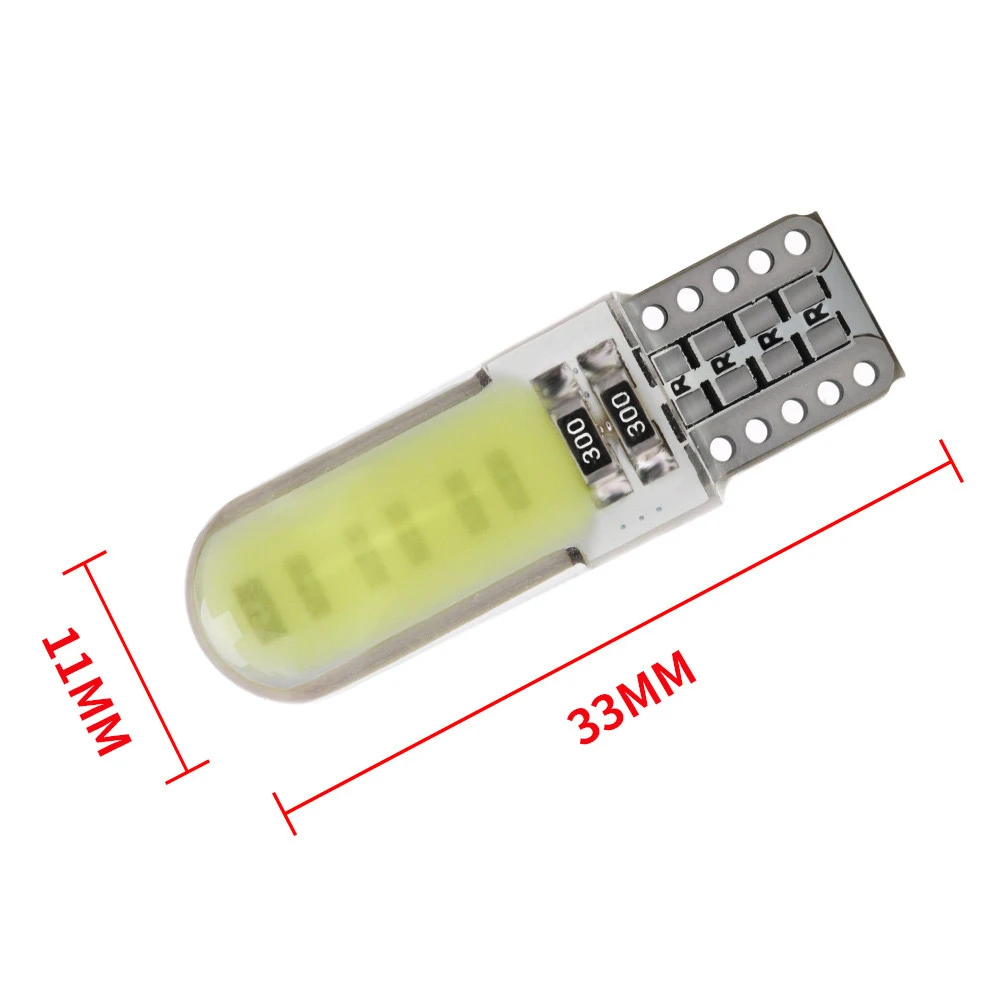 10PCS 12V Car Led Light Modified T10 Silicone Crystal Light COB Width Light W5W Plug 6500K White Light Accessories
10PCS 12V Car Led Light Modified T10 Silicone Crystal Light COB Width Light W5W Plug 6500K White Light Accessories