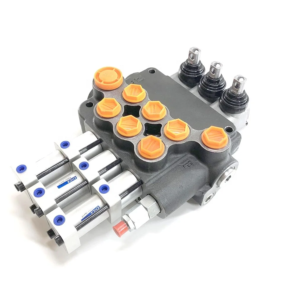 3 Lever P80 Manual Control w/ Pneumatic Control Kit 3P80 Sd11 80L/MIN Monoblock Directional Valve Distributor (2 Pieces)
3 Lever P80 Manual Control w/ Pneumatic Control Kit 3P80 Sd11 80L/MIN Monoblock Directional Valve Distributor (2 Pieces)