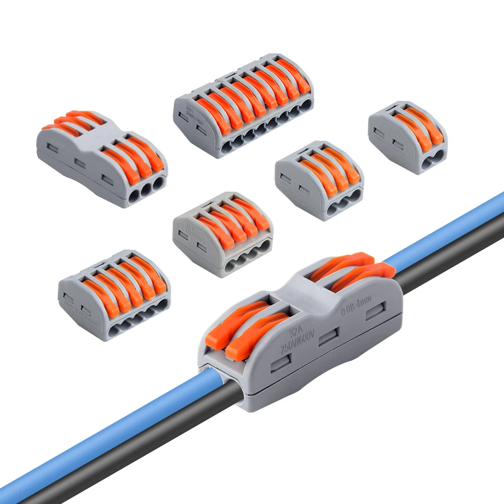 5Pcs Plug-in Wire Connectors Block Lever DIY Splicing 2/3/4/5/6/8 Way Terminal Mini Fast Wire Cable Connectors For 28-12AWG 
5Pcs Plug-in Wire Connectors Block Lever DIY Splicing 2/3/4/5/6/8 Way Terminal Mini Fast Wire Cable Connectors For 28-12AWG