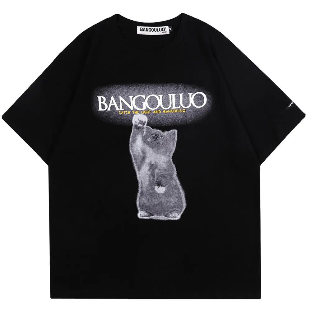 Men's Shirt Funny Cat Print Cotton O-neck Spanish Top 2022 Short Sleeve Harajuku Casual Streetwear Hip Hop Oversized T-shirt
Men's Shirt Funny Cat Print Cotton O-neck Spanish Top 2022 Short Sleeve Harajuku Casual Streetwear Hip Hop Oversized T-shirt