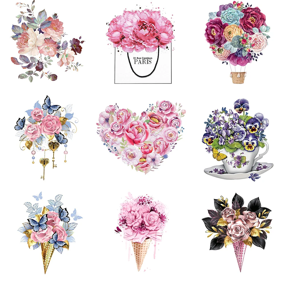 Beautiful Flowers Diy T-Shirt Dresses Applique Heat Transfer Vinyl Stickers Thermal Press On Hoodie Funny Design On Clothes
Beautiful Flowers Diy T-Shirt Dresses Applique Heat Transfer Vinyl Stickers Thermal Press On Hoodie Funny Design On Clothes
