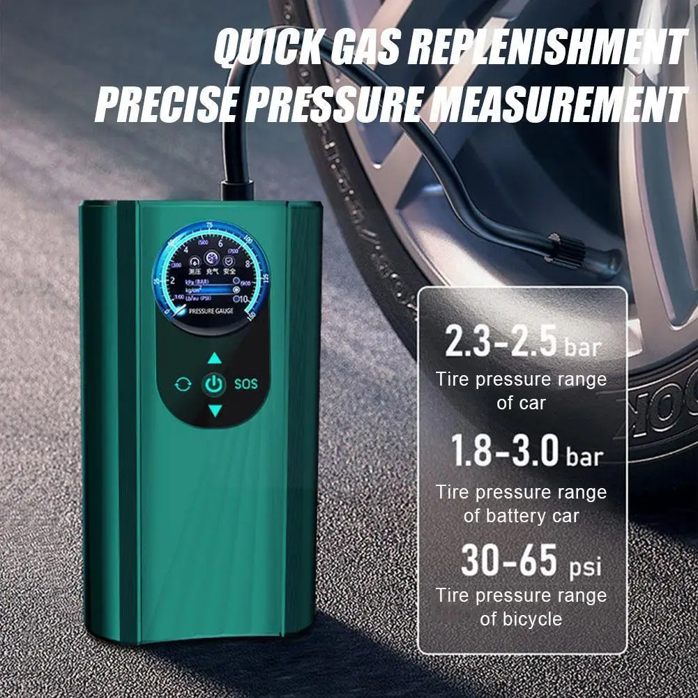 Portable Car Air Pump Car Air Compressor Intelligent Digital Display Auto Air Pump Suitable For Car Motorcycles Tire Inflat Z0l4
Portable Car Air Pump Car Air Compressor Intelligent Digital Display Auto Air Pump Suitable For Car Motorcycles Tire Inflat Z0l4