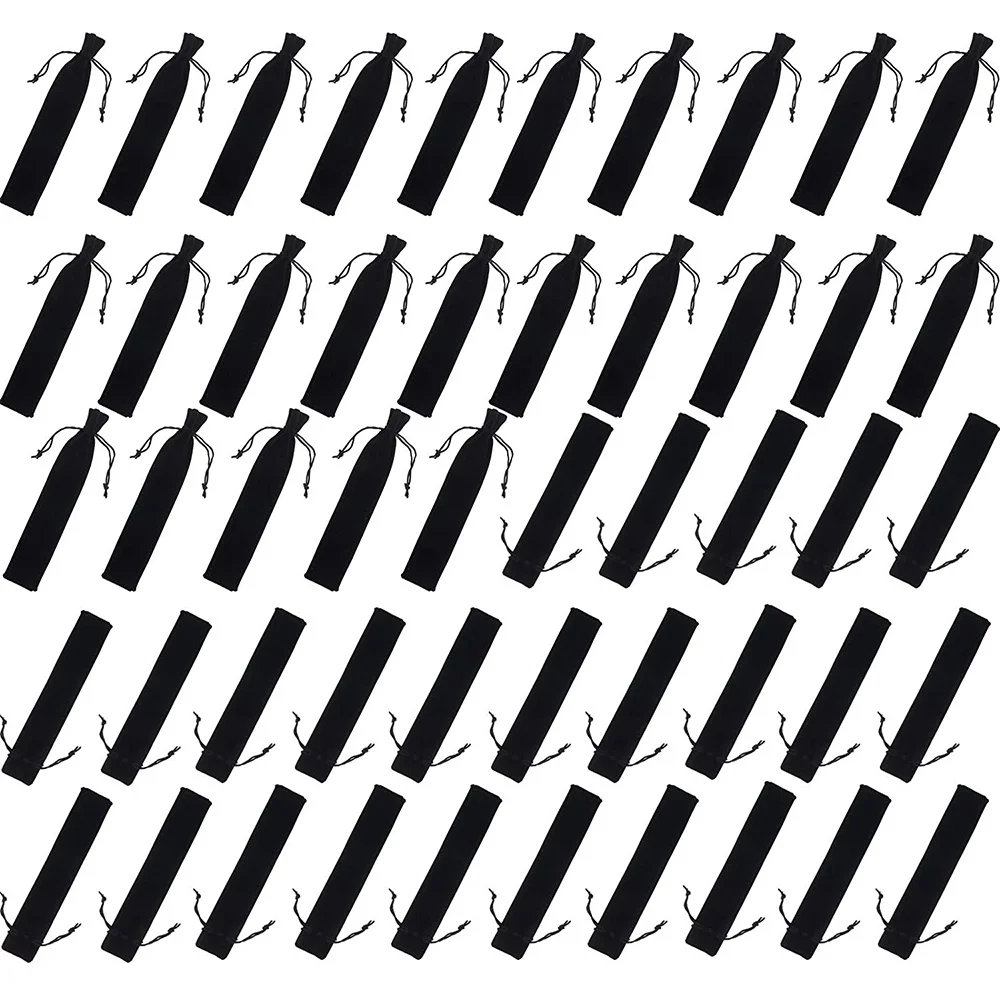 100Pcs Velvet Pen Pouch Black Drawstring Bag Single Pen Holder Packaging Sleeve for School Office Business Gift
100Pcs Velvet Pen Pouch Black Drawstring Bag Single Pen Holder Packaging Sleeve for School Office Business Gift
