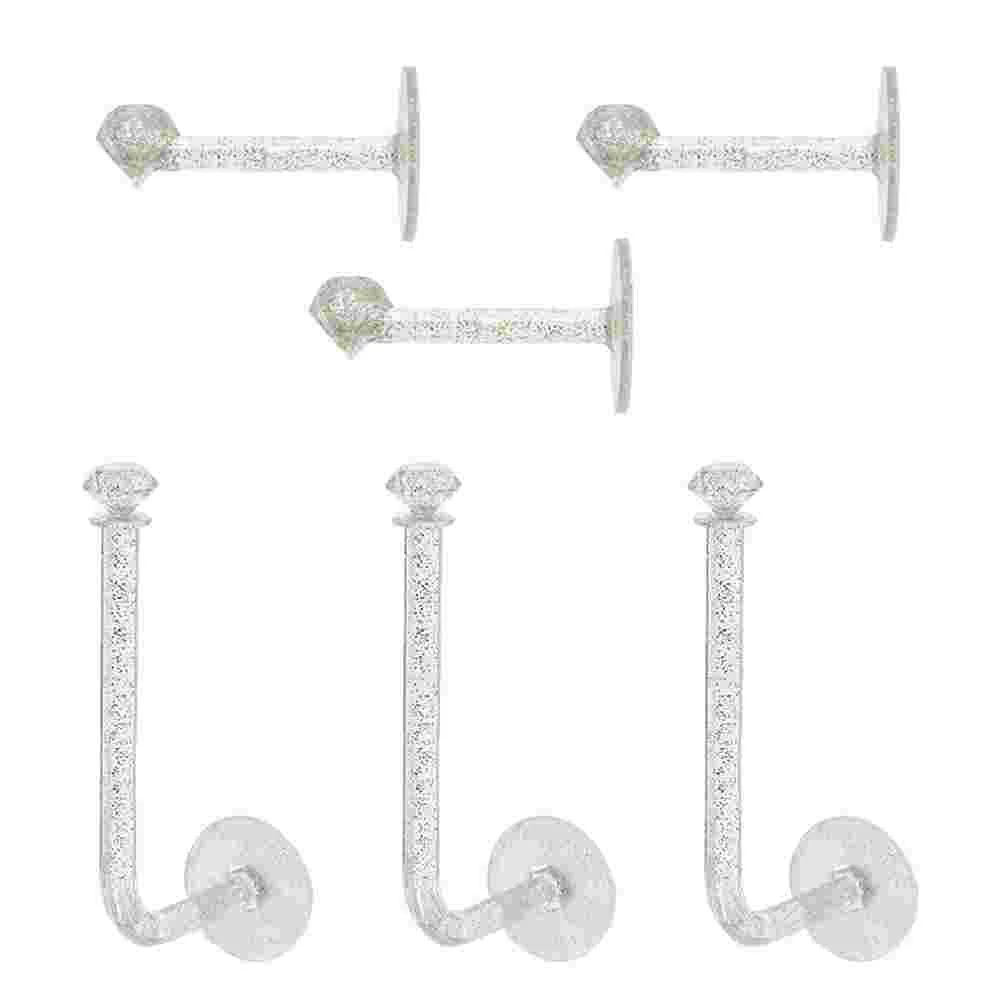 6 Pcs Diamond Earings Headband Hook Headdress Storage Holder Simple Hairband Wall-mounted Tie Stand Girl
6 Pcs Diamond Earings Headband Hook Headdress Storage Holder Simple Hairband Wall-mounted Tie Stand Girl