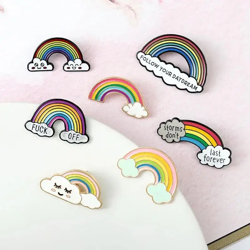 Lovely Badges Rainbow Cloud Brooch INS Tide Cute Japanese Personalized Creative Cartoon Pins Fixed Clothes Backpack Accessories
Lovely Badges Rainbow Cloud Brooch INS Tide Cute Japanese Personalized Creative Cartoon Pins Fixed Clothes Backpack Accessories